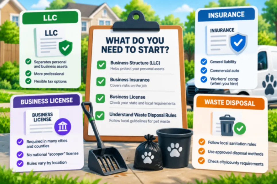 What do you need to start a poop scoop business